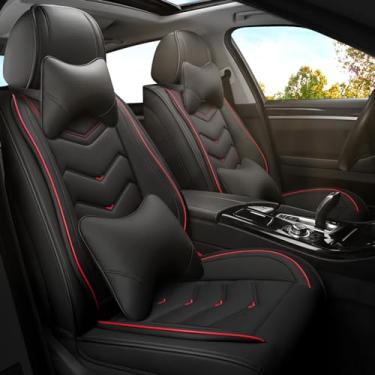 Imagem de Capas de assento de carro para Honda Accord 2000-2024, capa de assento de carro de couro napa premium, capas de assento esportivas elegantes, conjuntos de capas de assento de automóveis (2 assentos