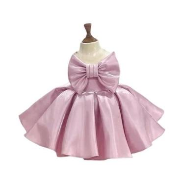 Imagem de Vestido De Natal Para Meninas Bebê Sem Mangas Com Laço De Cetim E Tutu