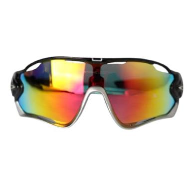 Imagem de Óculos De Sol Bike Ciclismo Esportivo Proteção Uv Espelhado Preto UV400 (PRETO E CINZA)