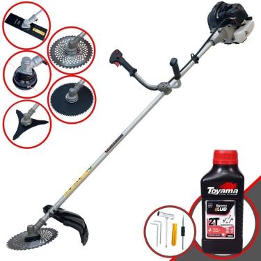 Imagem de Roçadeira Cg430b 43cc + óleo Toyama + 4 Lâminas De Corte