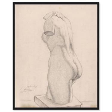 Imagem de Art Remedy Figura vintage Touch of the Immortal Canvas com moldura preta, 61 cm x 76 cm