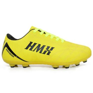 Imagem de Chuteira Campo Gramado Premium Haymax HMX original, 37, Amarelo, Limão