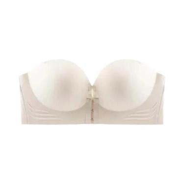 Imagem de Sutiã Feminino Sem Costura, Sem Alças, Invisível, Com Fecho Frontal, C