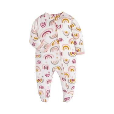 Imagem de Pijamas De Inverno Unissex Em Algodão Com Zíper E Mangas Longas Para B