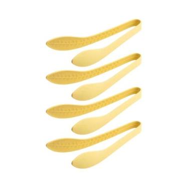 Imagem de Pinças De Silicone Rosa Para Alimentos, 4 Peças, Antiderrapantes, Para