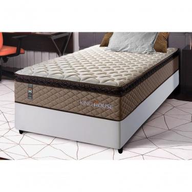 Imagem de Cama Box Espuma Atlanta Solteiro 88x188 Branco King House