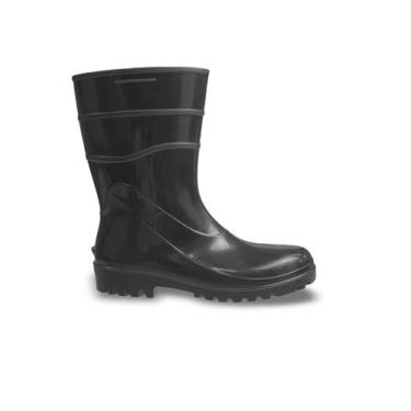 Imagem de Bota PVC Preta Cano médio com Forro 82BPC600 Bracol, 45, Preta
