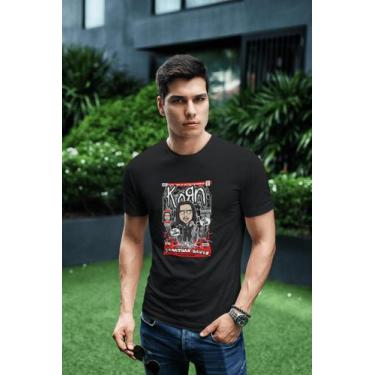 Imagem de Camiseta Poster Pop Style Inspiração KORN Estampa DTF 100% Algodão Pre
