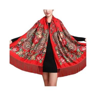 Imagem de Xale Feminino De Inverno Em Pashmina 2024: Lenço Estampado De Designer