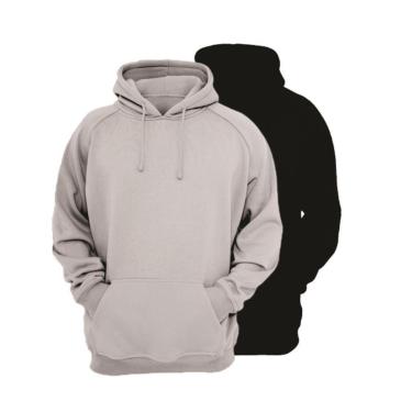 Imagem de Kit 2 Moletons Feminino Ragor Algodão Capuz Bolso Conforto-Feminino