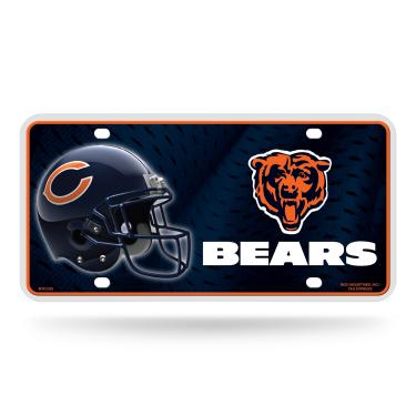 Imagem de Etiqueta para placa de licença de metal NFL Chicago Bears