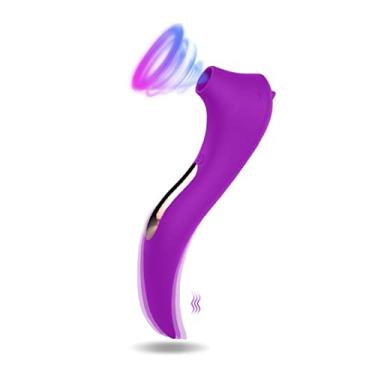 Imagem de Vibrador de Sucção Poderoso Clitóris Estimulador Feminino Ponto G Brinquedo Sexual Erótico Zatla (Roxo)