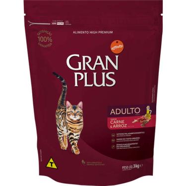 Imagem de Ração GranPlus Carne e Arroz para Gatos Adultos - 3 Kg