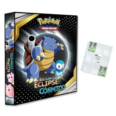 Imagem de Álbum Pokémon Pasta tipo Fichário para Cards SOL&LUA - Eclipse Cósmico + 10 folhas YES