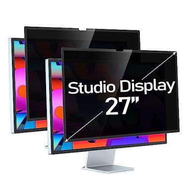 Imagem de FILMEXT [Pacote com 2 [2022] Tela de privacidade de 27 polegadas para monitor compatível apenas com Apple Studio Display de 27 polegadas, protetor de tela removível para monitor de computador antifiltro de luz azul