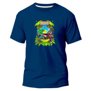 Imagem de Camiseta Algodão Premium Estampa Digital Selva Praia Lazer - NoBrand, 