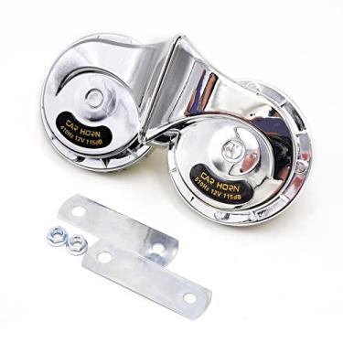Imagem de Chusui Buzina de caracol elétrica de ar alto 12V 2 peças buzina de caracol de dois tons para motocicletas carros pequenos iate