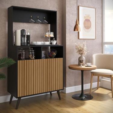 Imagem de Cantinho Cafe Buffet Multiuso Porta Xicaras Pés Retrô - Miralua Moveis