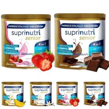 Imagem de Suplemento alimentar idoso suprinutri senior 2 latas sabores, MORANGO/