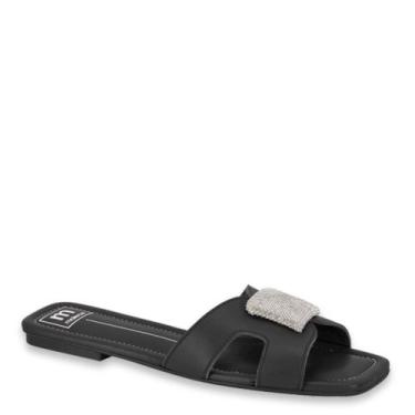 Imagem de Tamanco Feminino Rasteirinha Brilho Casual Moleca 5462.134, 35