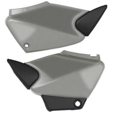 Imagem de Tampa Lateral Par Carenagem Cromo Forte Titan 2000 Até 2008, CINZA TOR