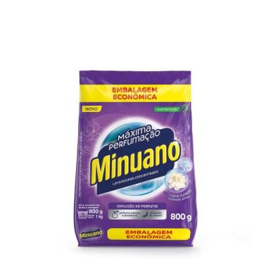 Imagem de Sabão em pó Minuano Máxima Perfumação Emb Econômica 800g