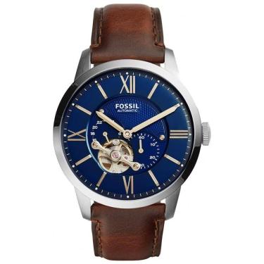 Imagem de Relógio Masculino de Quartzo Automático, com Pulseira de Couro, FOSSIL ME3110, Marrom