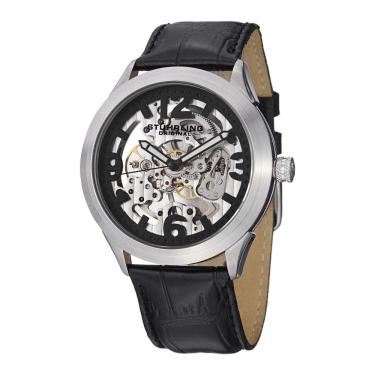 Imagem de Relógio Masculino Stuhrling Skeleton 765.01 Quartzo 45mm, Preto