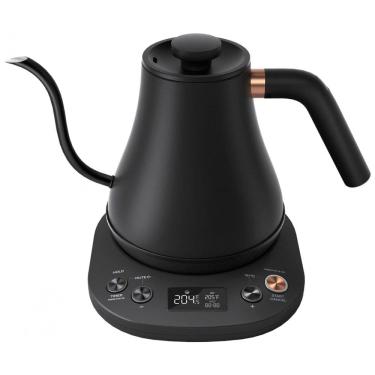 Imagem de Chaleira Elétrica 800mL em Aço Inoxidável com Desligamento Automático e Controle de Temperatura, 1200W, 110v, MECITY HB 3166M, Preto