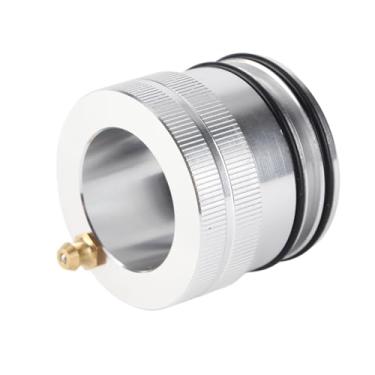 Imagem de Grcfumo 44mm Lubrificador de rolamento de roda, anéis de vedação duplos, lubrificador de rolamento de roda traseira dianteira prateada, graxa de rolamento de roda de alumínio para