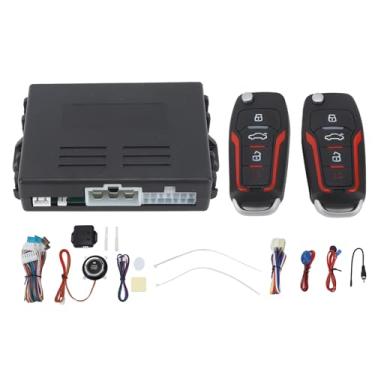 Imagem de de alarme de segurança automotiva Grcfumo, de entrada sem chave de carro DC 12V, kit de travamento central remoto, imobilizador antifurto universal para carros