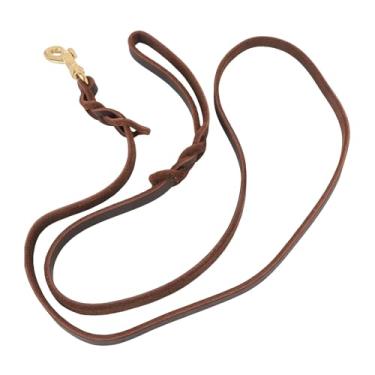 Imagem de Cão Acolchoado Tráfego Handle Dog Training Walking Collar Leash Pet Cadeia Cães Leva Corda, Couro Artificial Handle Dog Leash para Treinamento, Caminhada