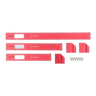 Imagem de Carpintaria Régua Ajustável Deslizante Angle Alumínio Bolso Scribing Régua para Marcação Localizar Medição em Carpintaria Artesanato DIY 16cm 20cm 30cm 3PCS