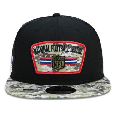 Imagem de BONÉ NEW ERA 950 NFL OFFICIAL LOGO SALUTE TO SERVICE NFP22BON270 PRETO VERDE CAMO-Masculino