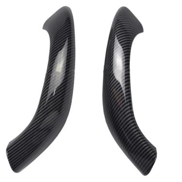 Imagem de 2/4 pçs maçaneta interior do carro porta interna braço painel puxar Compatível com bmw x1 x2 f48 f49 51417417513 maçaneta da porta interna do carro(Fiber texture 2pcs)