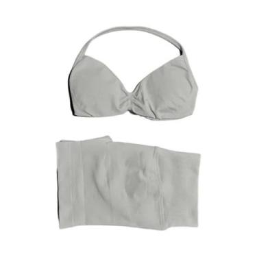 Imagem de Conjunto De Yoga Feminino De 2 Peças Com Top De Alças E Shorts Para Ac