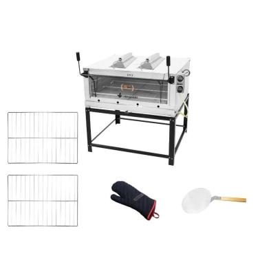 Imagem de Forno Gás Industrial Infra Roma Inox Firiv110 + 2 Grades Extra + Luva Térmica + Pá Pizz...