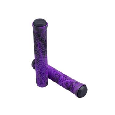 Imagem de Manopla Bike GTA 165mm MTB Freeride Par NBR Colorida Cor:preto e roxo,