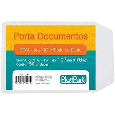 Imagem de PROTETOR DOCUMENTOS 7, 6X10, 0 RG/TÍTULO C/ABA, Plast Park, 234, INCOLOR
