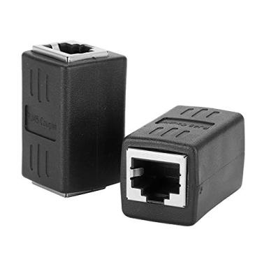 Imagem de Acoplador De Cabo, 2 Peças Conector Lan RJ45 Tipo Embutido Extensor Ethernet Fêmea Para Fêmea Adaptador Acoplador Para Cat7 Cat6 Cat5e