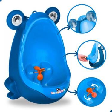 Imagem de Mictório Infantil Sapinho Portátil Para Auxiliar O Desfralde - LBB, Az