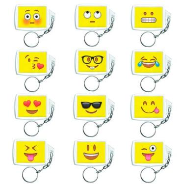 Imagem de Chaveiro 3x4 Lembrancinha Emoji - 30 Unidades - Russo Art 