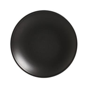 Imagem de Conjunto com 6 Pratos Fundo Coup Preto Acetinado Ø25cm - Alleanza Cerâ