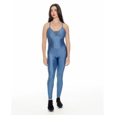 Imagem de Macacão Fitness Shine United, Ultramarine, P