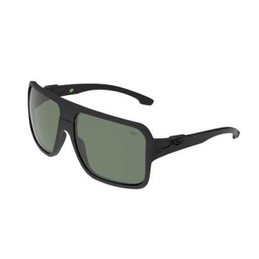 Imagem de Óculos Solar Mormaii Snapper 437a1471 Preto Fosco Lente Verde, Preto