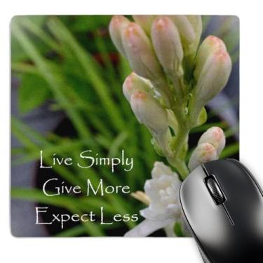 Imagem de 3dRose Mouse pad LLC 20 x 20 x 0,63 cm, gengibre havaiano com frase inspiradora (mp_63288_1)