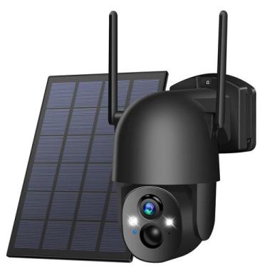 Imagem de Câmera de Segurança Solar Wireless Poyasilon - 3MP 2K FHD - Uso Extern