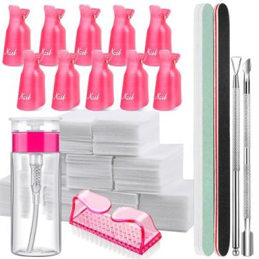 Imagem de Kit Removedor de Esmalte Fandamei com Clipes - 100ml