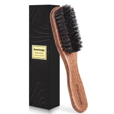 Imagem de Escova de Barba Beauntangly - 100% Cerdas Naturais de Javali e Madeira