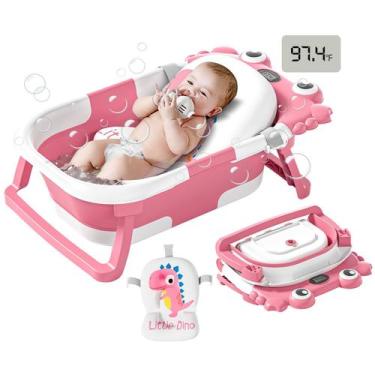 Imagem de Banheira Dobrável WyfKyd para Bebês (0-36 Meses) com Monitor de Temper